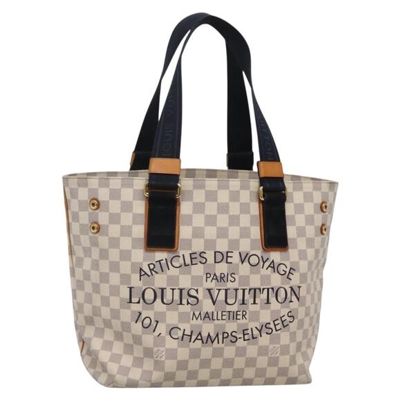 LOUIS VUITTON Damier Azur Plan Soleil Cabas PM Tote Bag N41179 - Picture 1 of 16